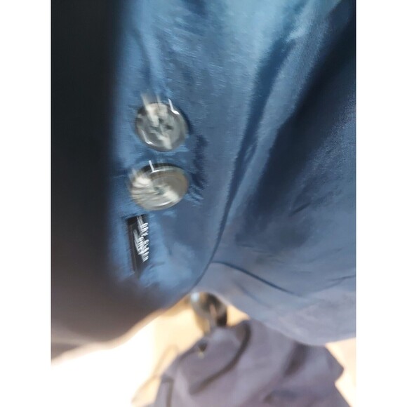 Linda Allard Ellen Tracy Blue Linen Jacket Pant Suit Women's Size 10 Long - Picture 10 of 16